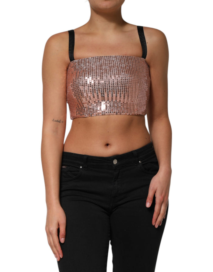Dolce & Gabbana 100% Nylon; Lining: 80% Nylon crop top in pink