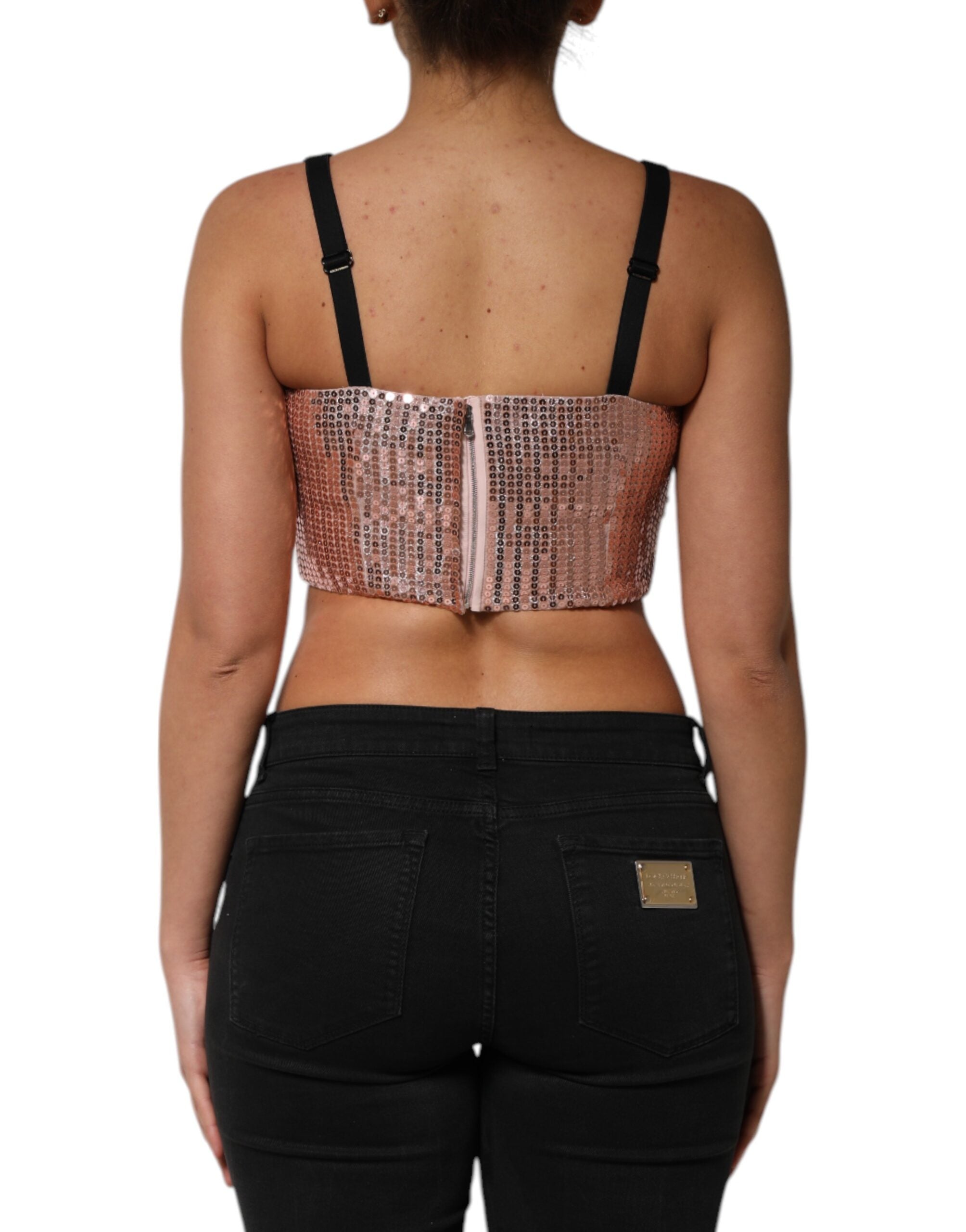 Dolce & Gabbana 100% Nylon; Lining: 80% Nylon crop top in pink — view 4