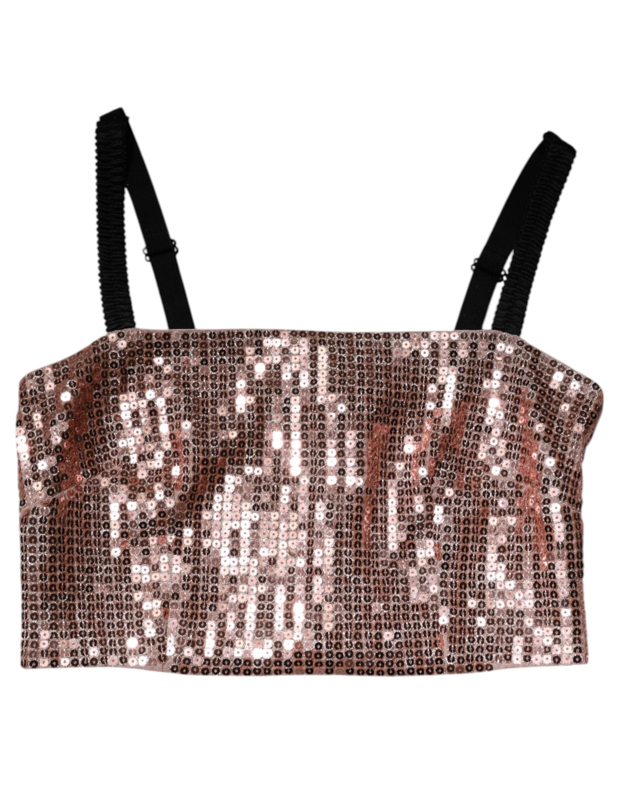 Dolce & Gabbana 100% Nylon; Lining: 80% Nylon crop top in pink — view 5