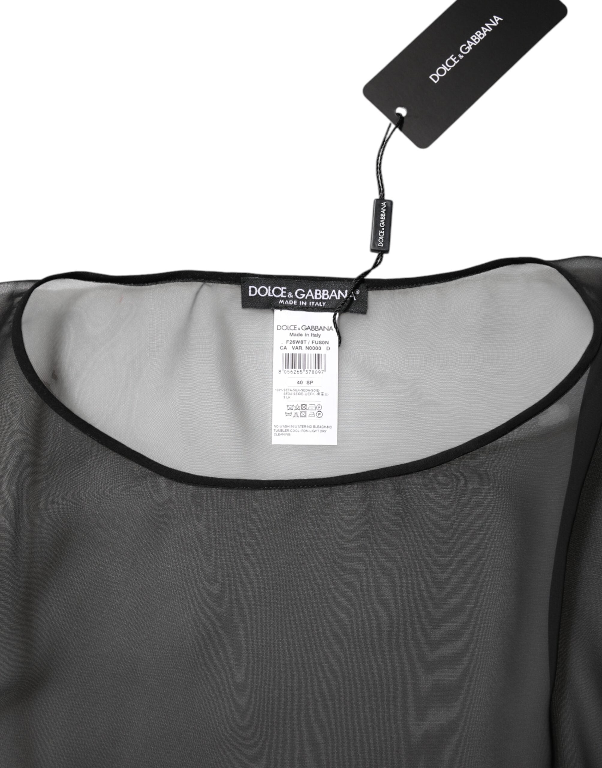 Dolce & Gabbana 100% Silk blouse in black — view 5