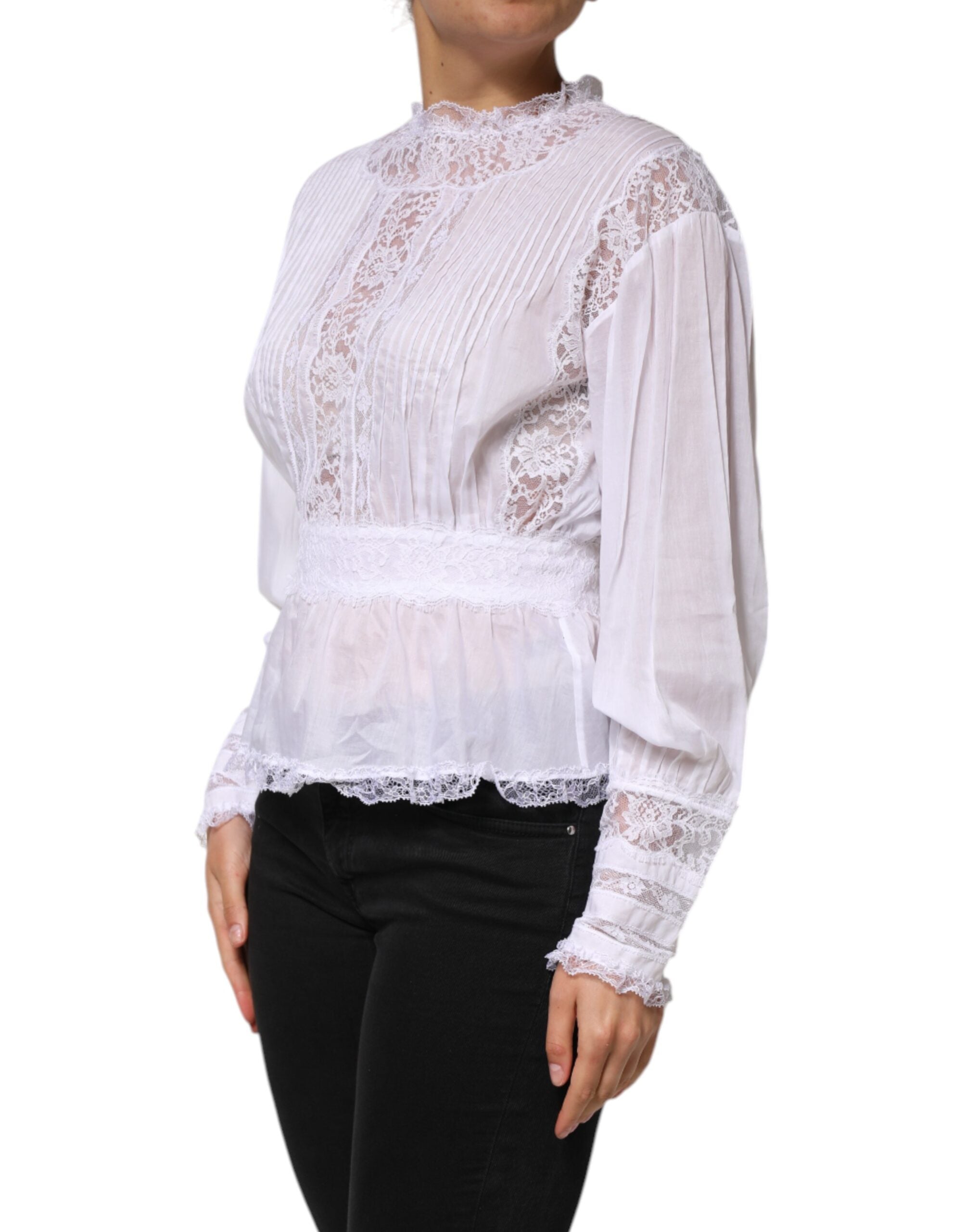 Dolce & Gabbana 78% Cotton blouse in white — view 3