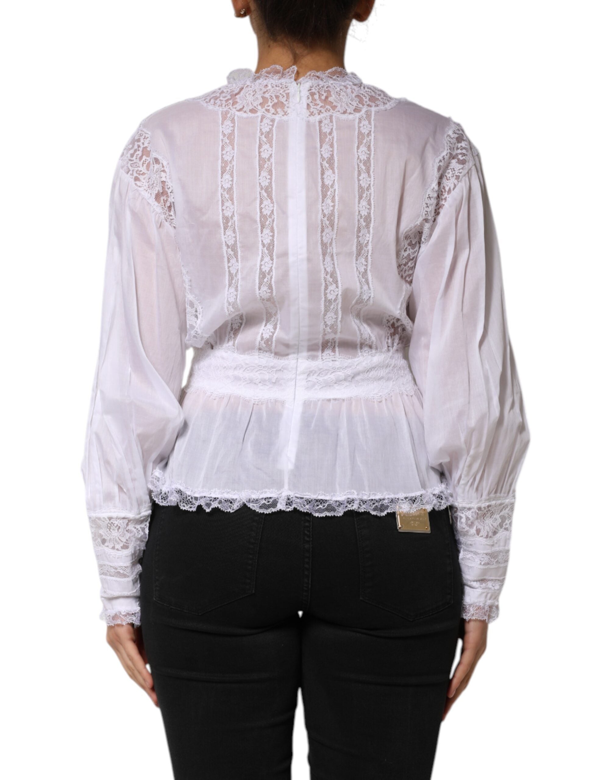 Dolce & Gabbana 78% Cotton blouse in white — view 4