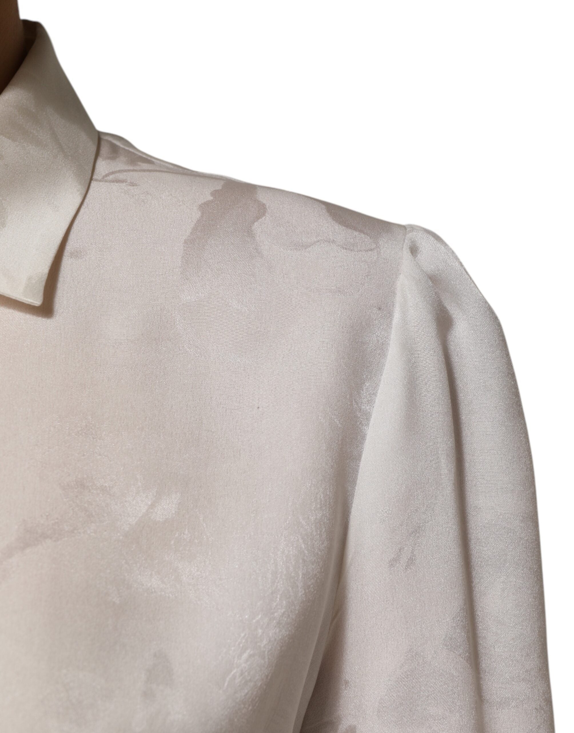 Dolce & Gabbana 100% Silk blouse in white — view 5