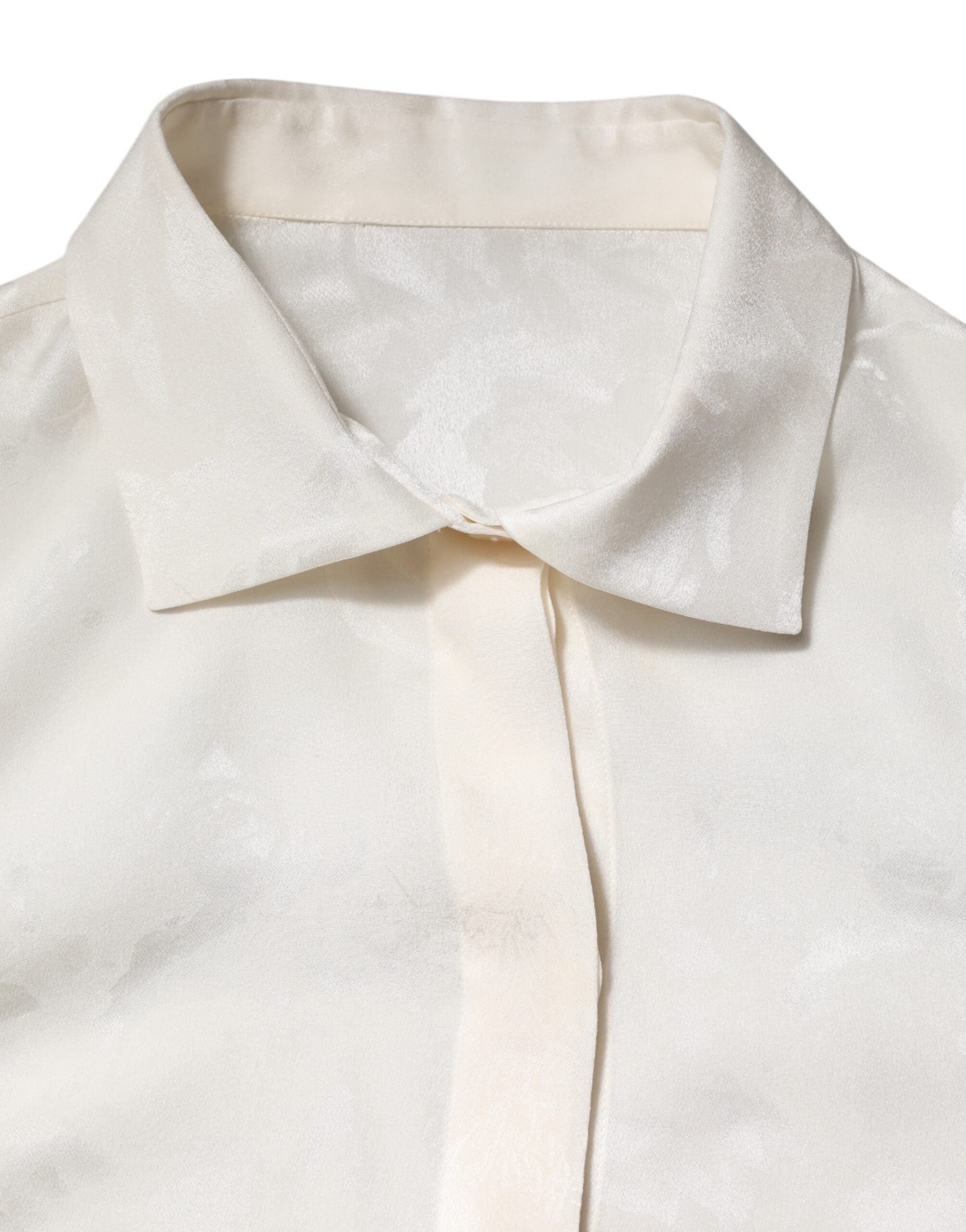 Dolce & Gabbana 100% Silk blouse in white — view 6