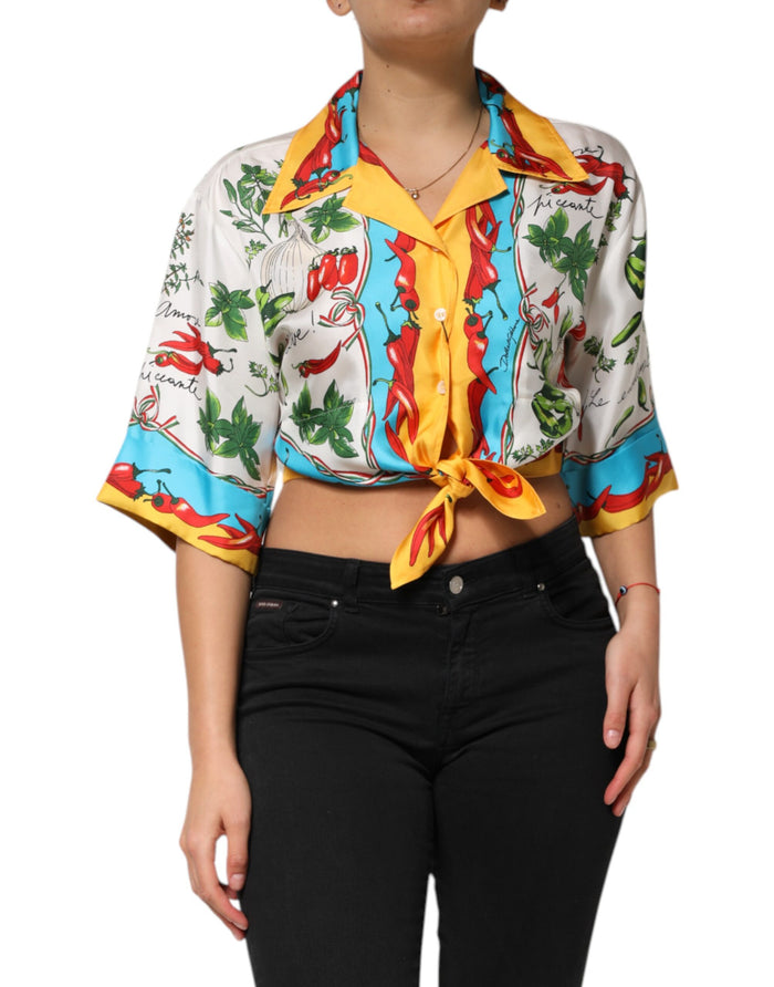 Dolce & Gabbana 100% Silk blouse in multicolor — view 2
