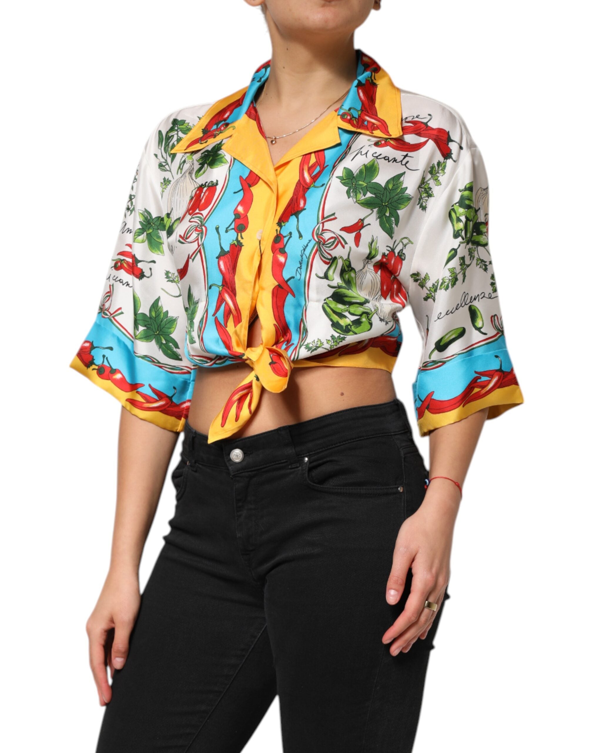 Dolce & Gabbana 100% Silk blouse in multicolor — view 3