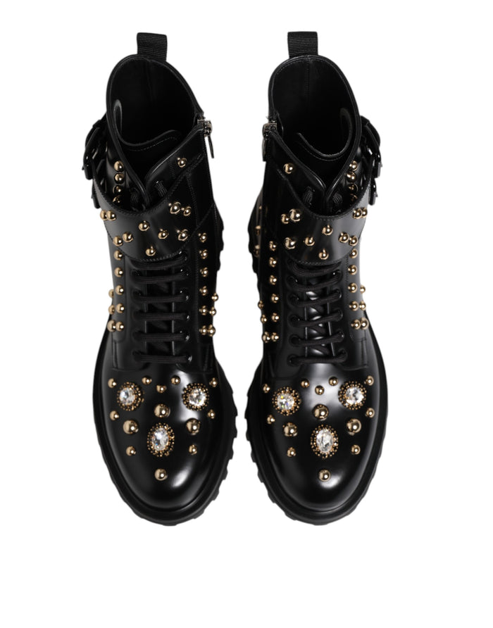 Dolce & Gabbana 100% Calfskin Leather boots in black — view 2