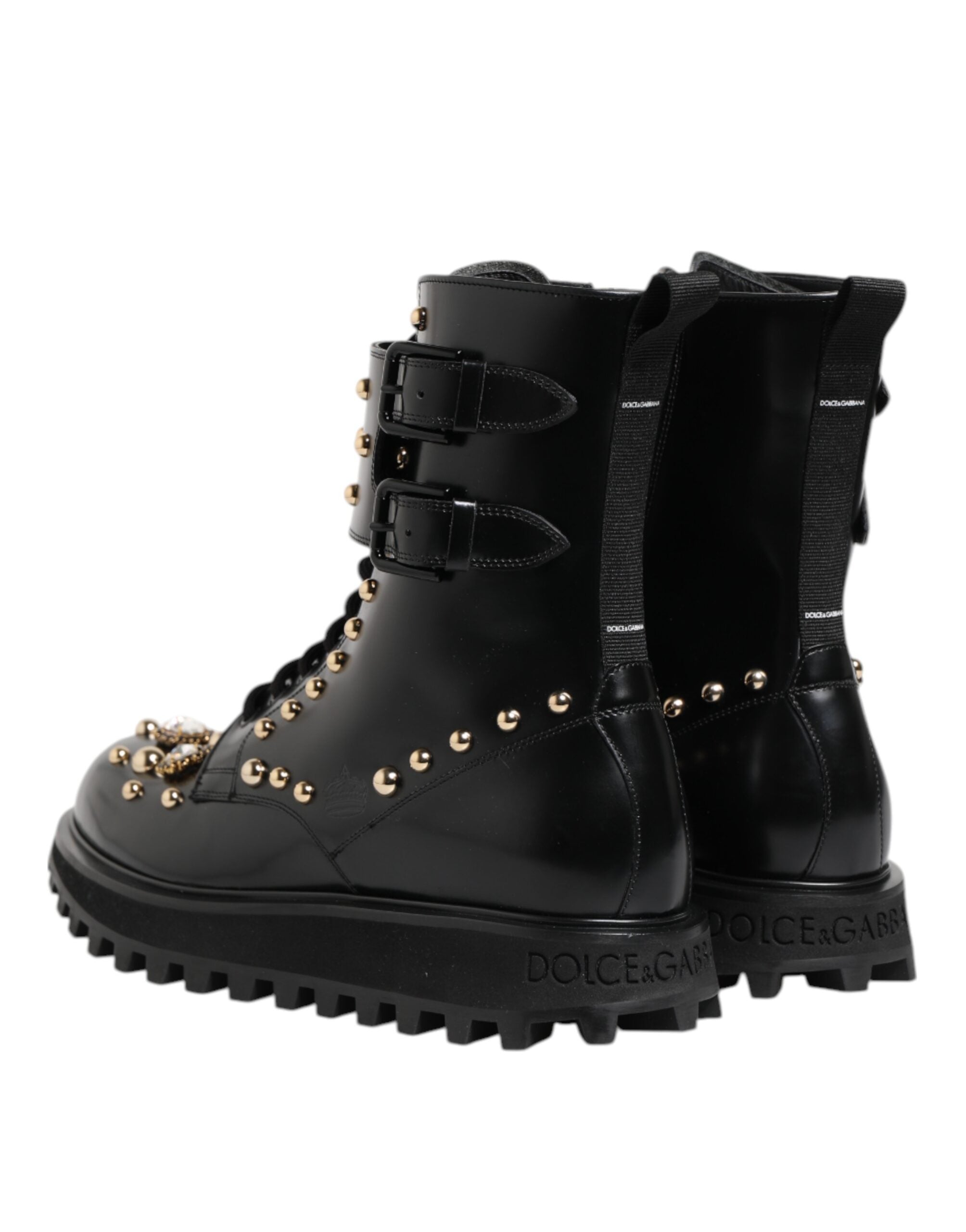 Dolce & Gabbana 100% Calfskin Leather boots in black — view 4