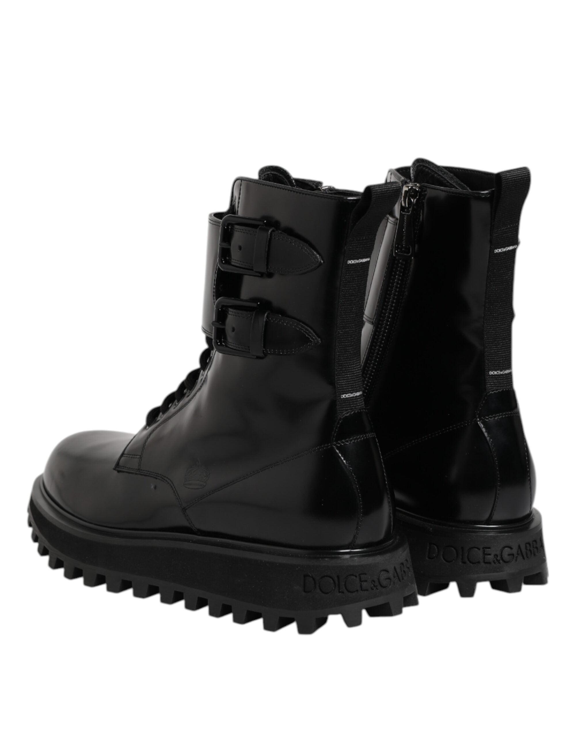 Dolce & Gabbana 100% Calf Leather boots in black — view 4