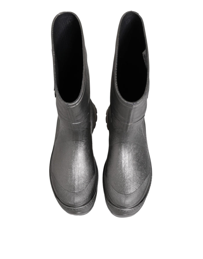 Dolce & Gabbana Rubber boot in silver — view 2