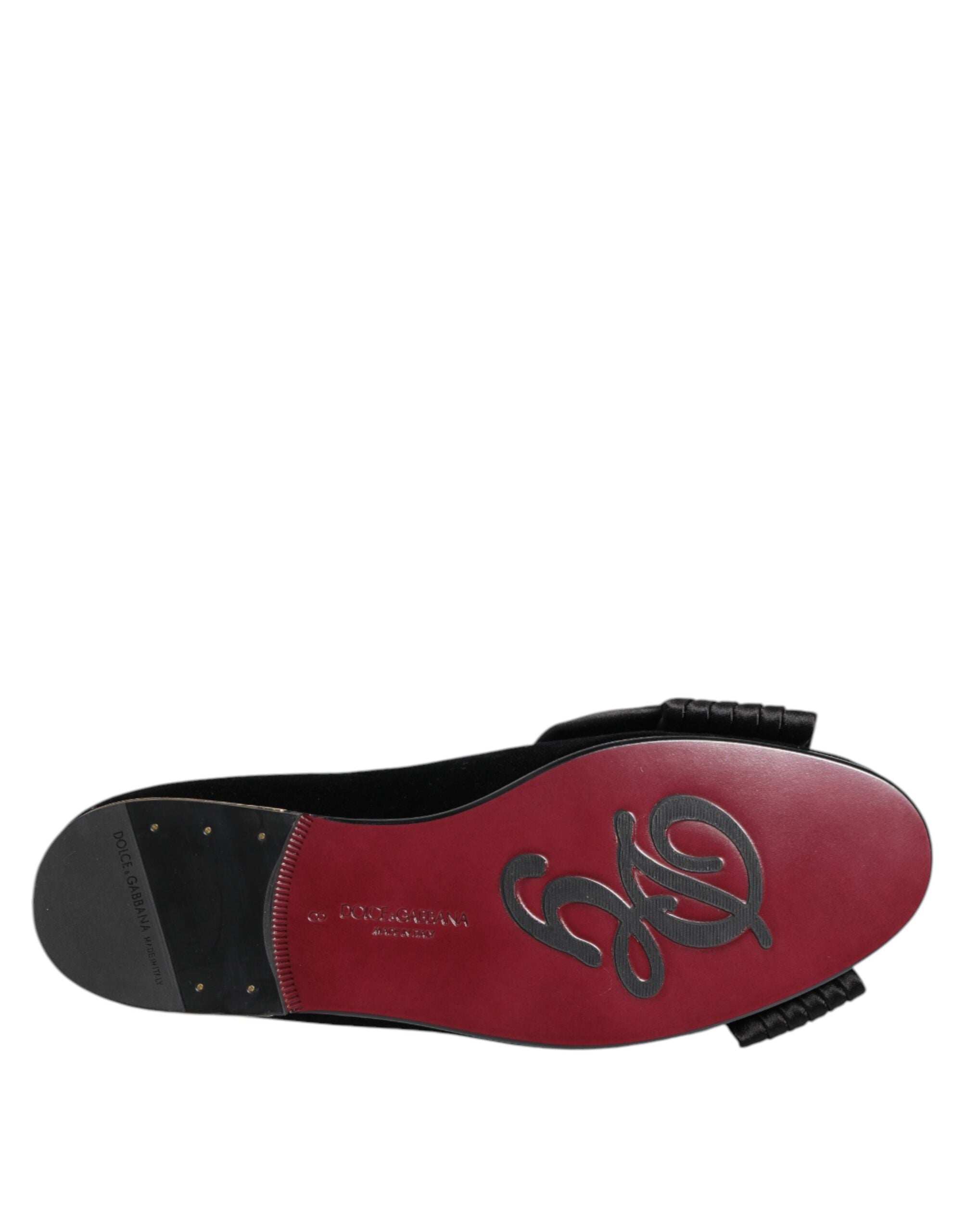 Dolce & Gabbana 90% Cotton loafer in black — view 8