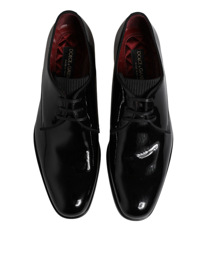 Dolce & Gabbana 100% Calfskin Leather derby shoe in black — view 2
