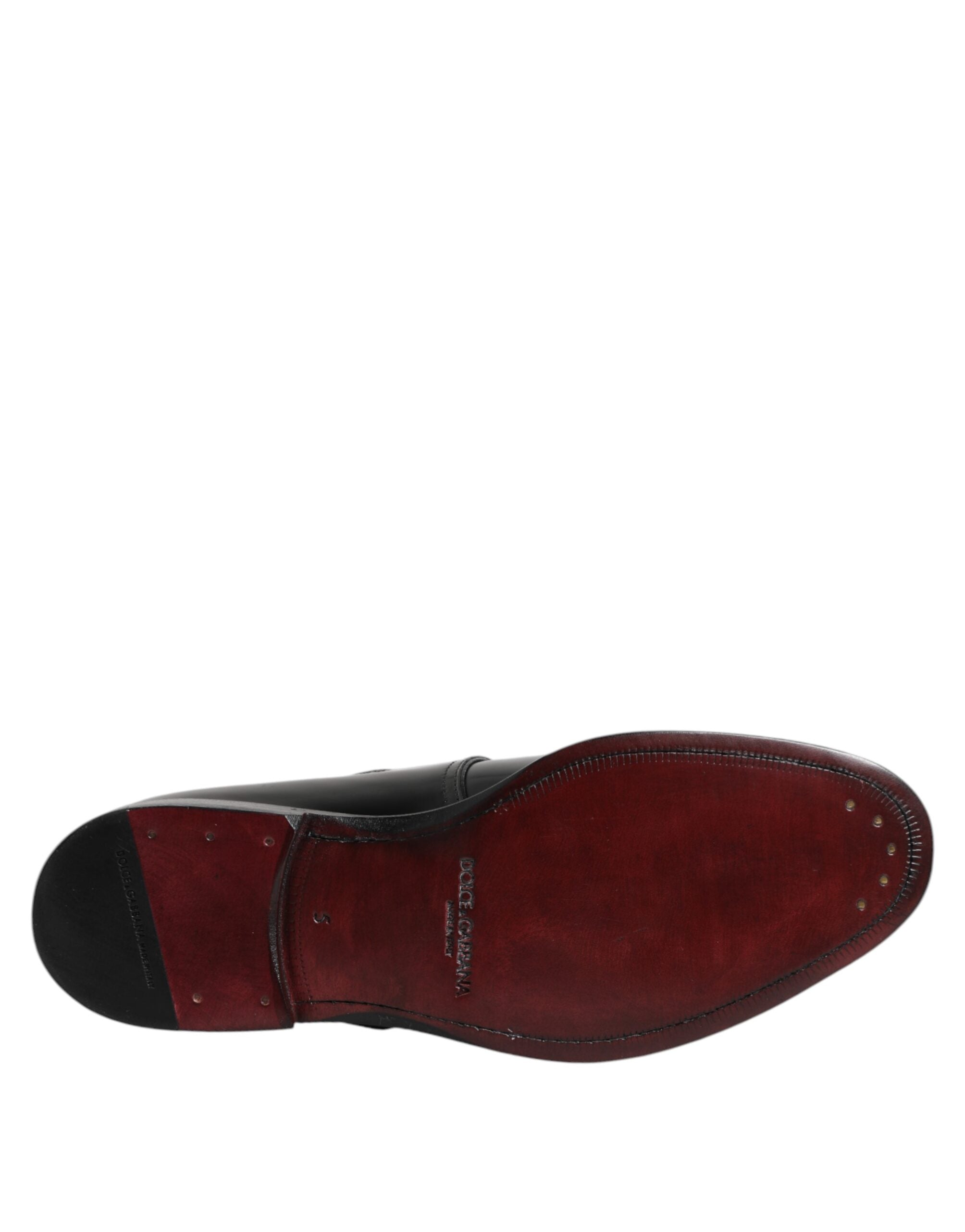 Dolce & Gabbana Leather derby in black — view 8
