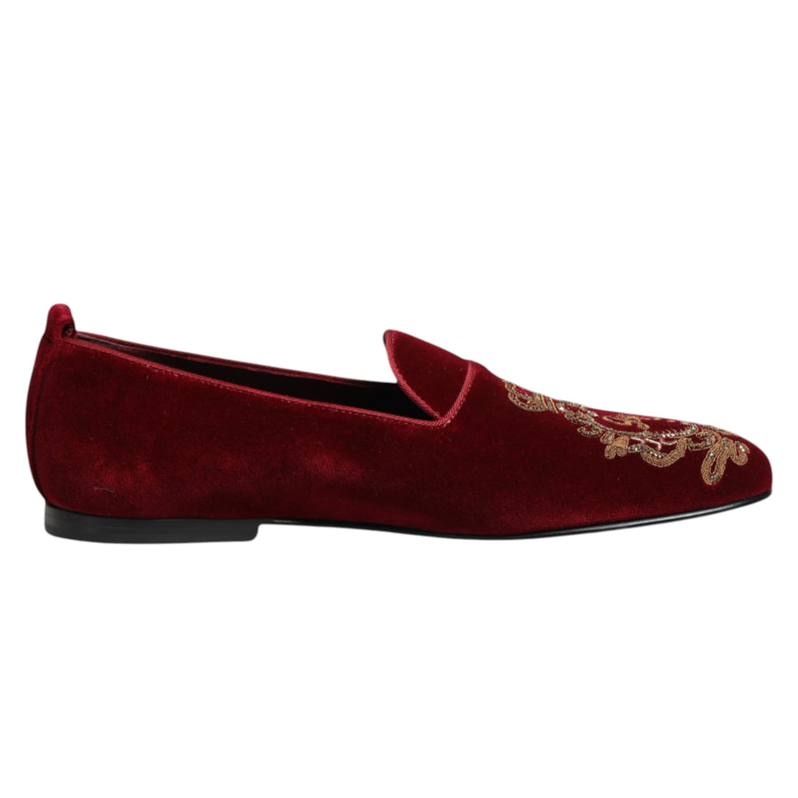 Dolce & Gabbana Velvet loafer in red