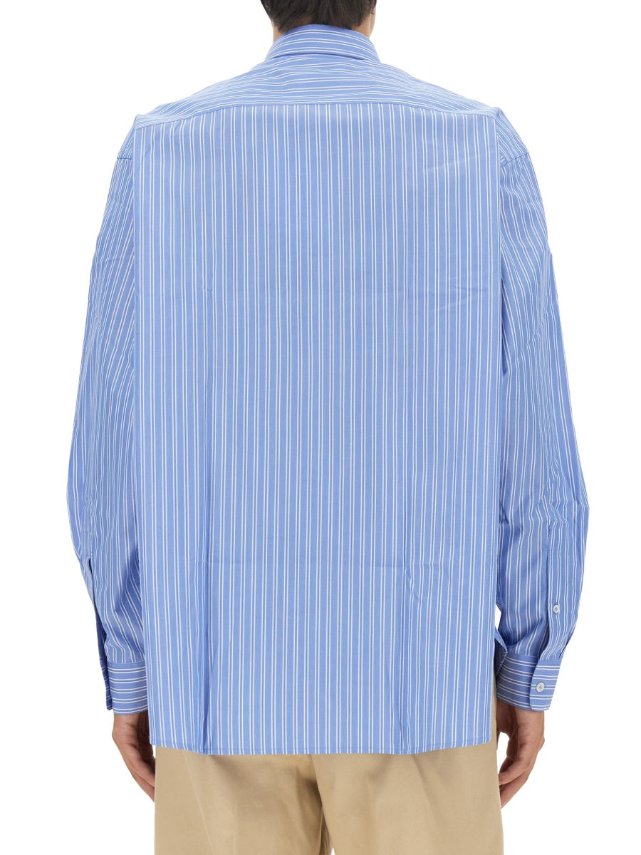 Oversize Fit Shirt Blue Cotton