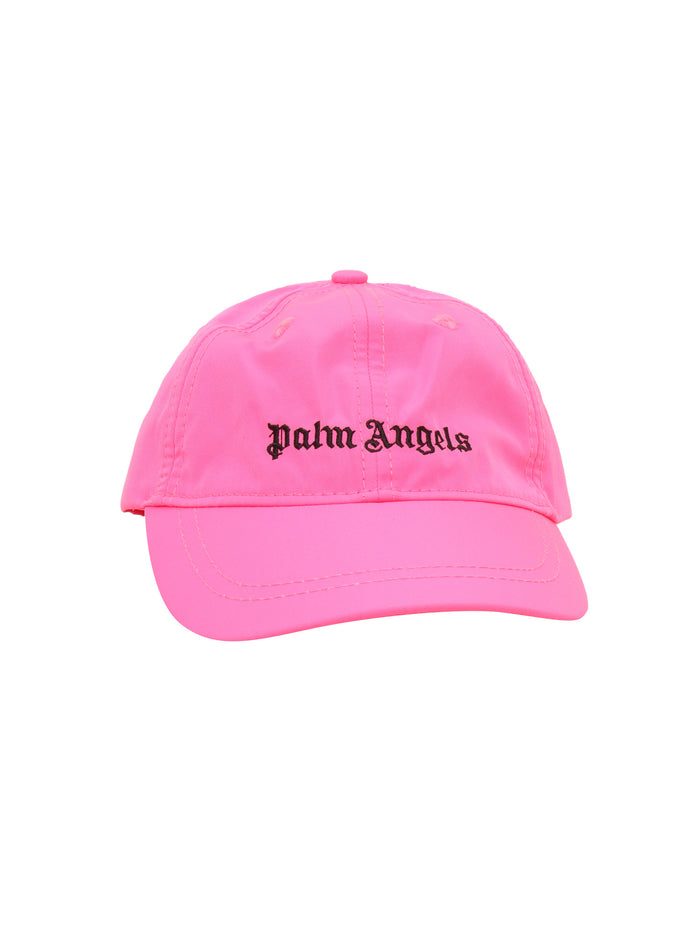 LOGO BASEBALL CAP FUCHSIA FLUO BLACK Polyester Hat