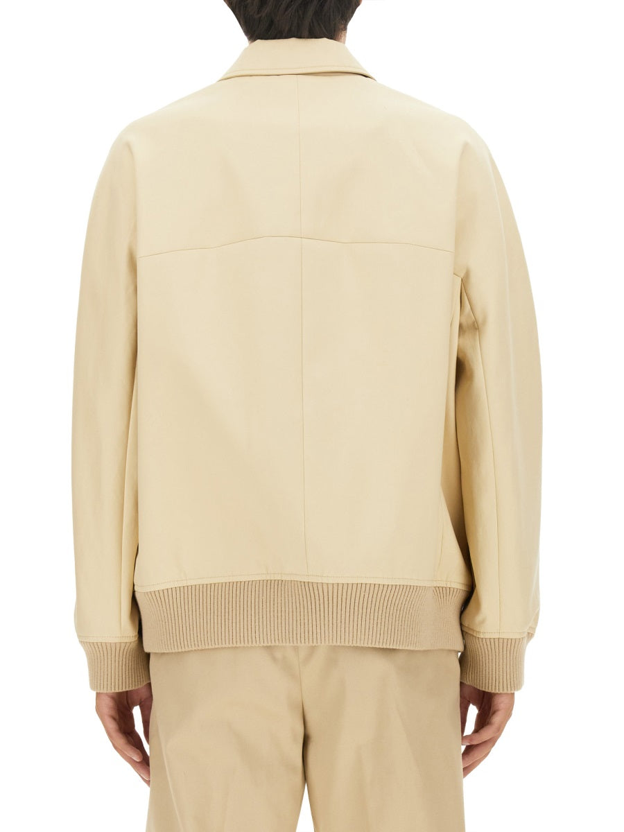 Buttoned Jacket Beige Cotton