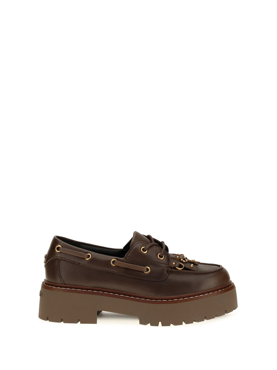 Margaret 01 Brushed Leather Loafers Moro
