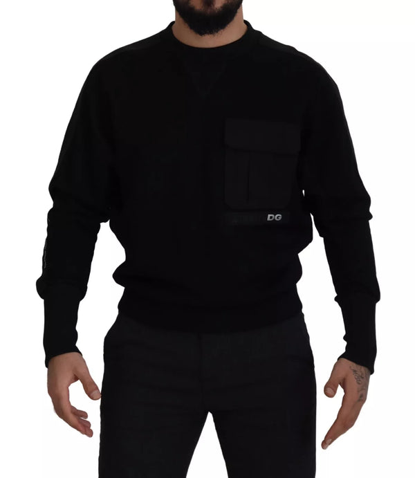 Dolce & Gabbana 89% Cotton 11% Polyester sweatshirt in black