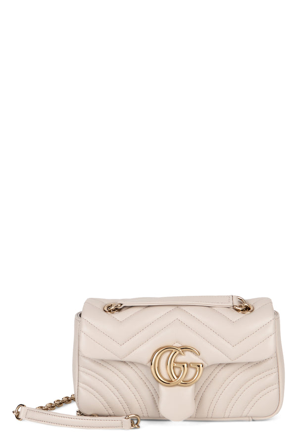 Shoulder Bag Gg Marmont Matelassé Beige Lamb Skins Handbags