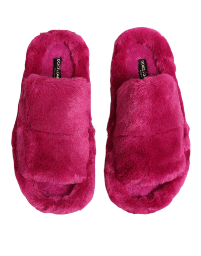 Dolce & Gabbana 85% Acrylic slipper in pink — view 2