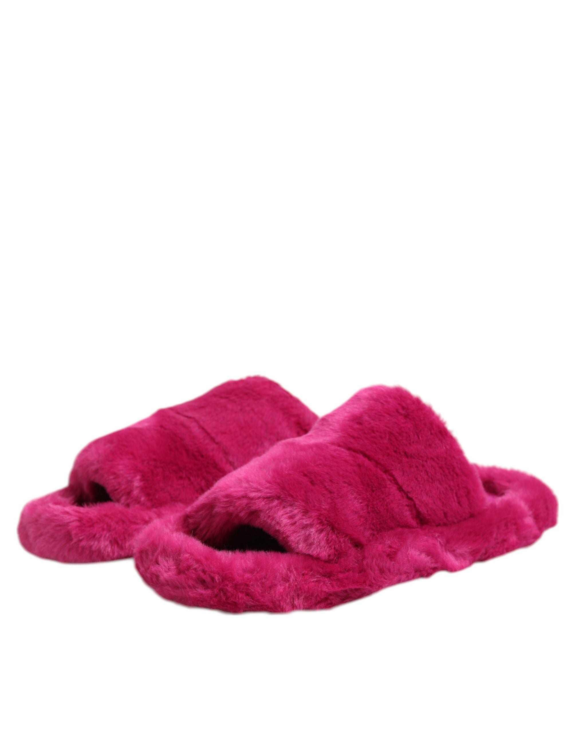Dolce & Gabbana 85% Acrylic slipper in pink — view 3