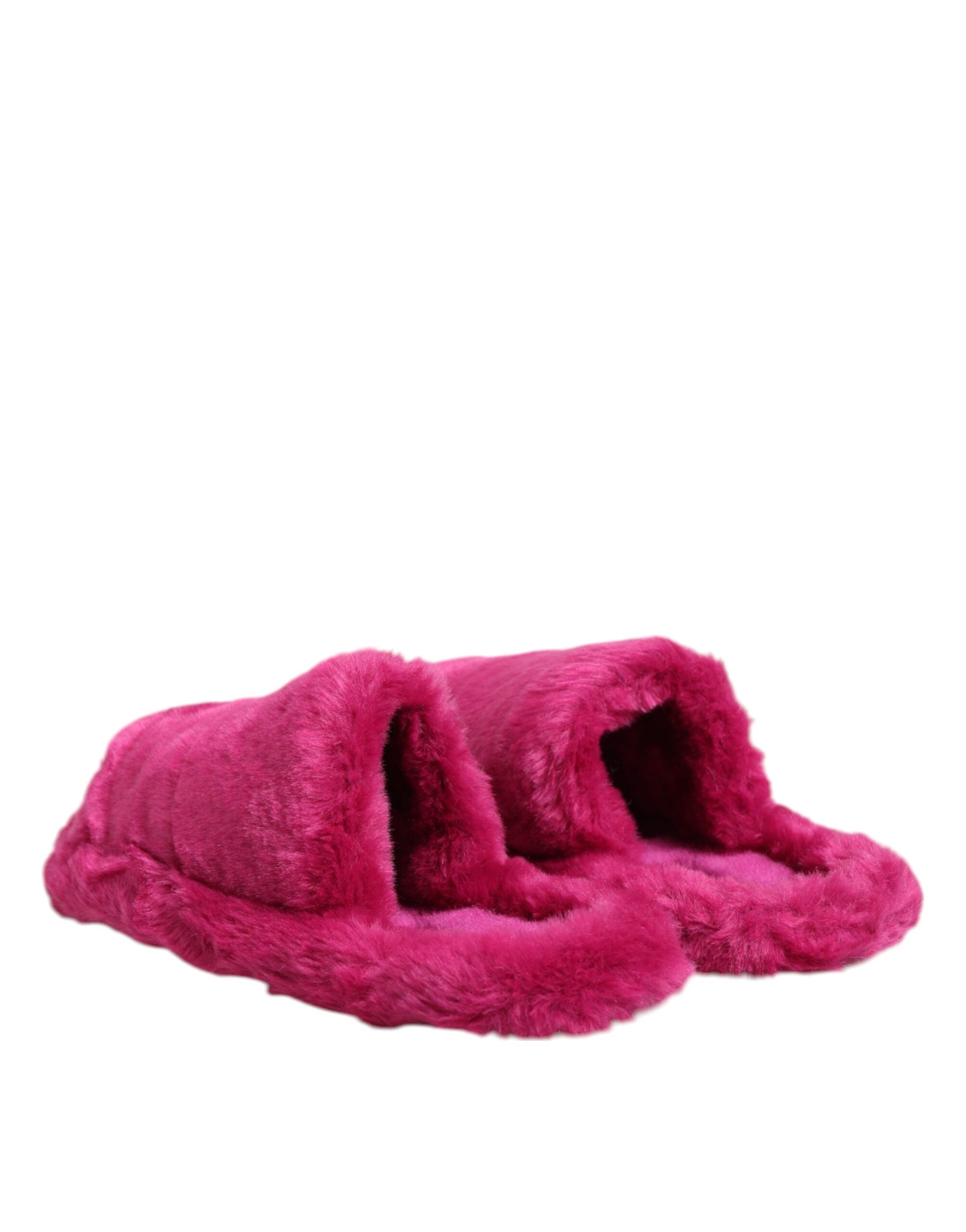 Dolce & Gabbana 85% Acrylic slipper in pink — view 4
