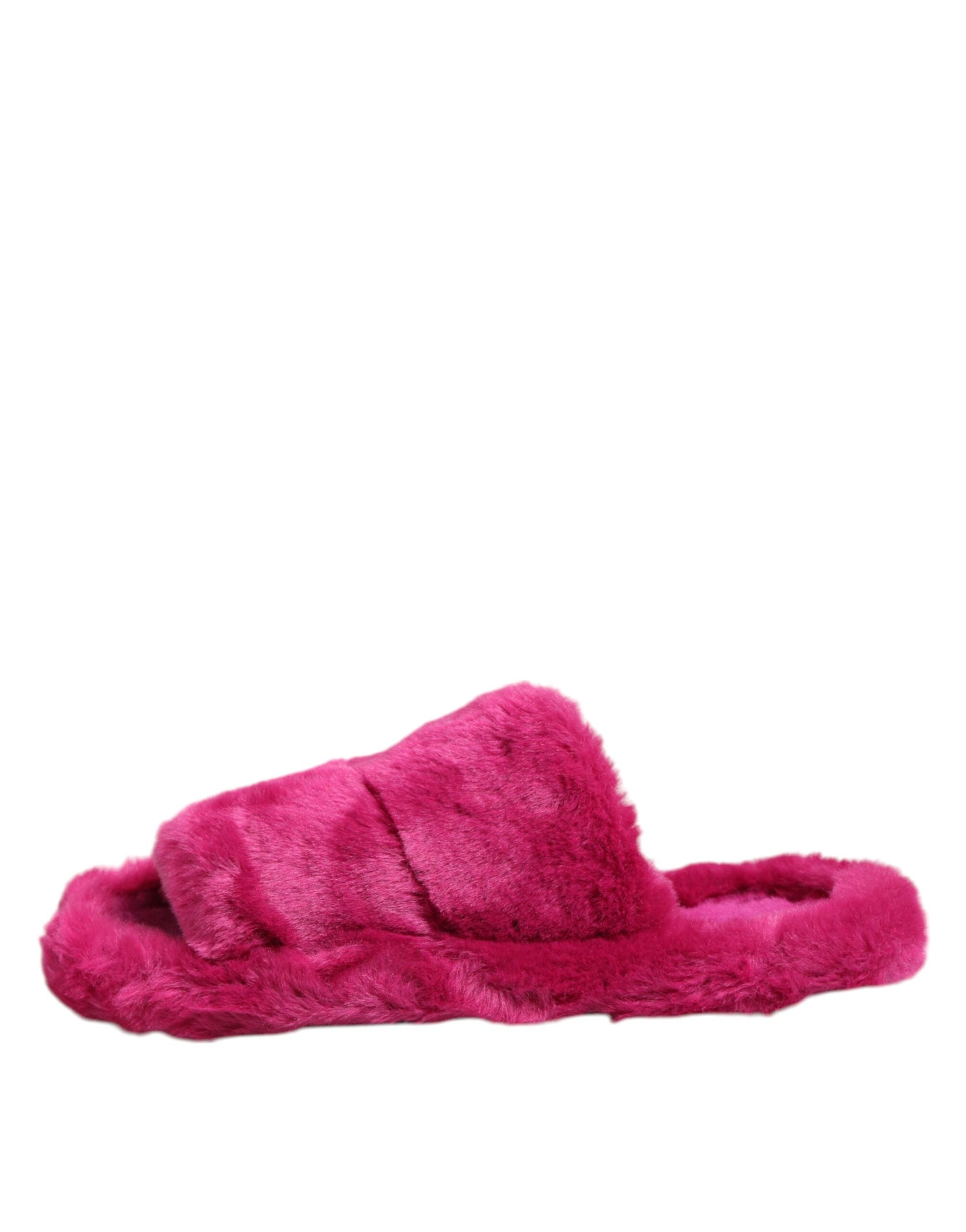 Dolce & Gabbana 85% Acrylic slipper in pink — view 5