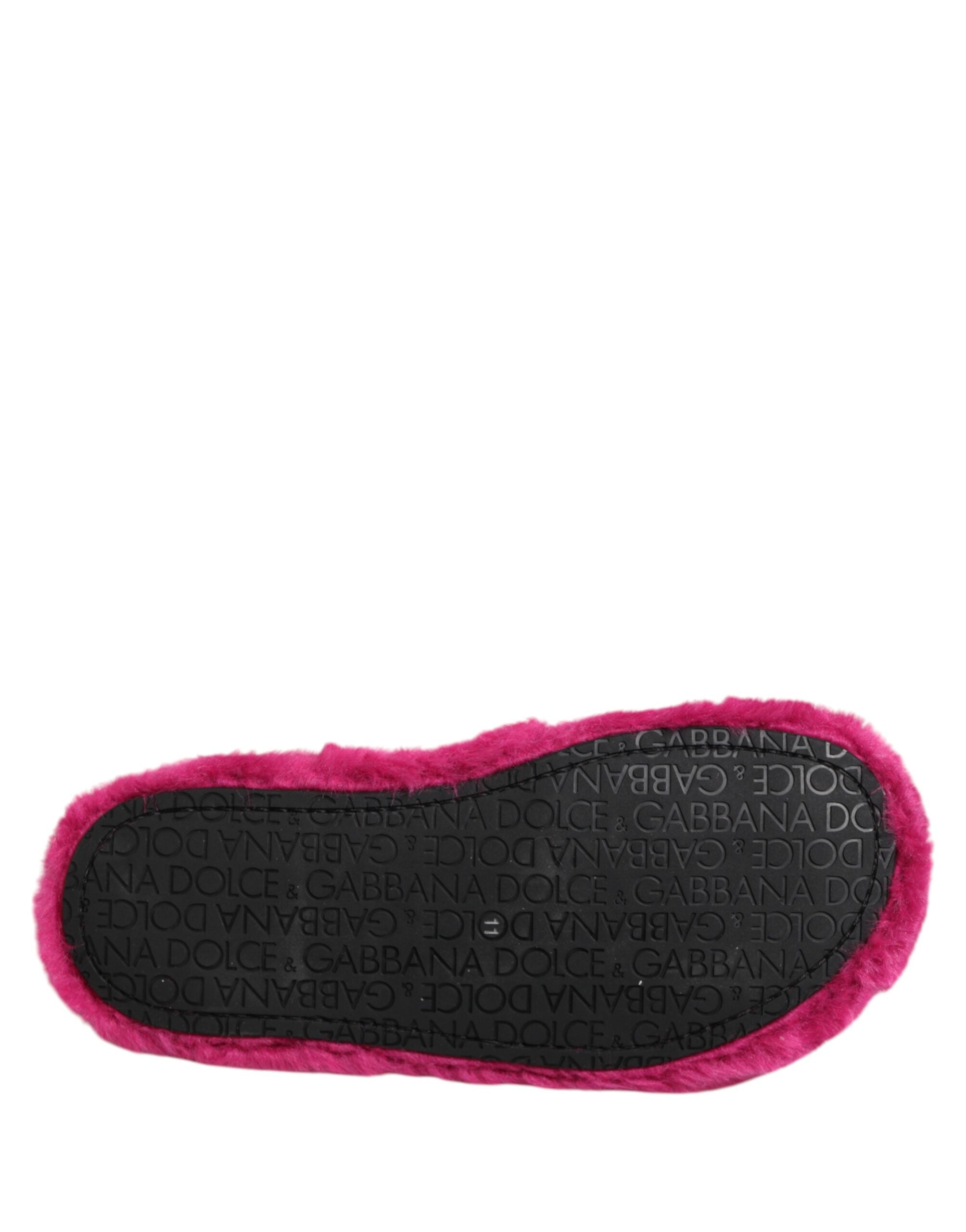 Dolce & Gabbana 85% Acrylic slipper in pink — view 8