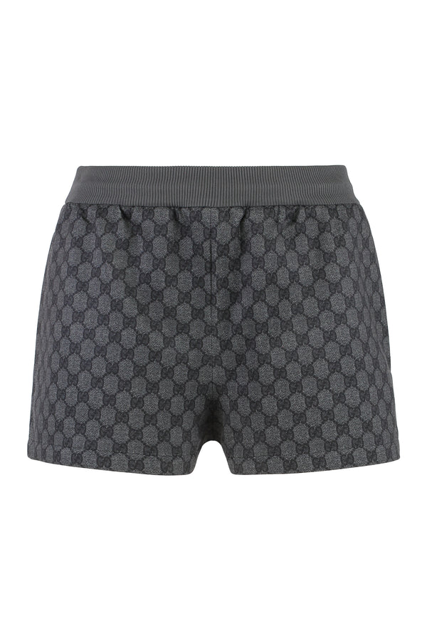 Gucci Cotton Blend Shorts Black Polyester