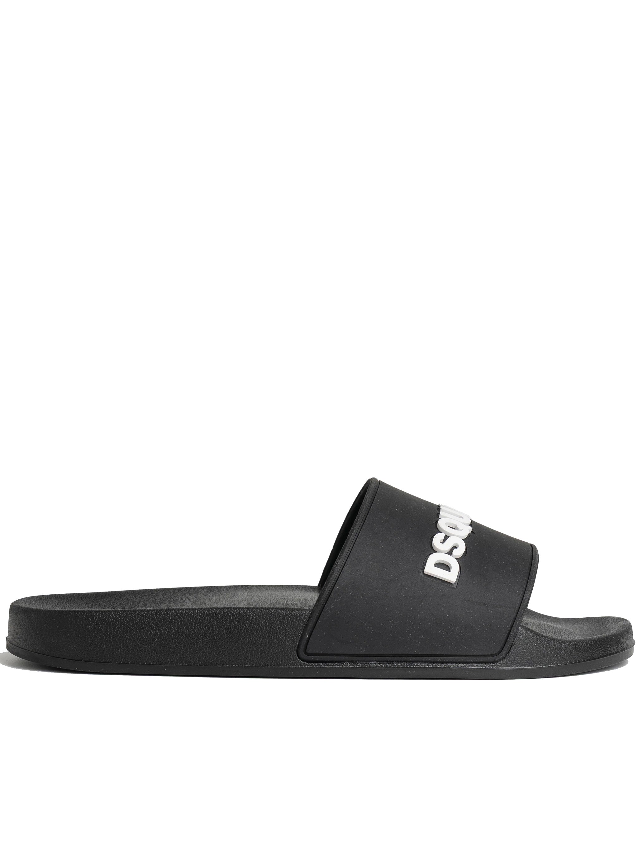 Flat Sandals Black Polyurethane | Calzature
