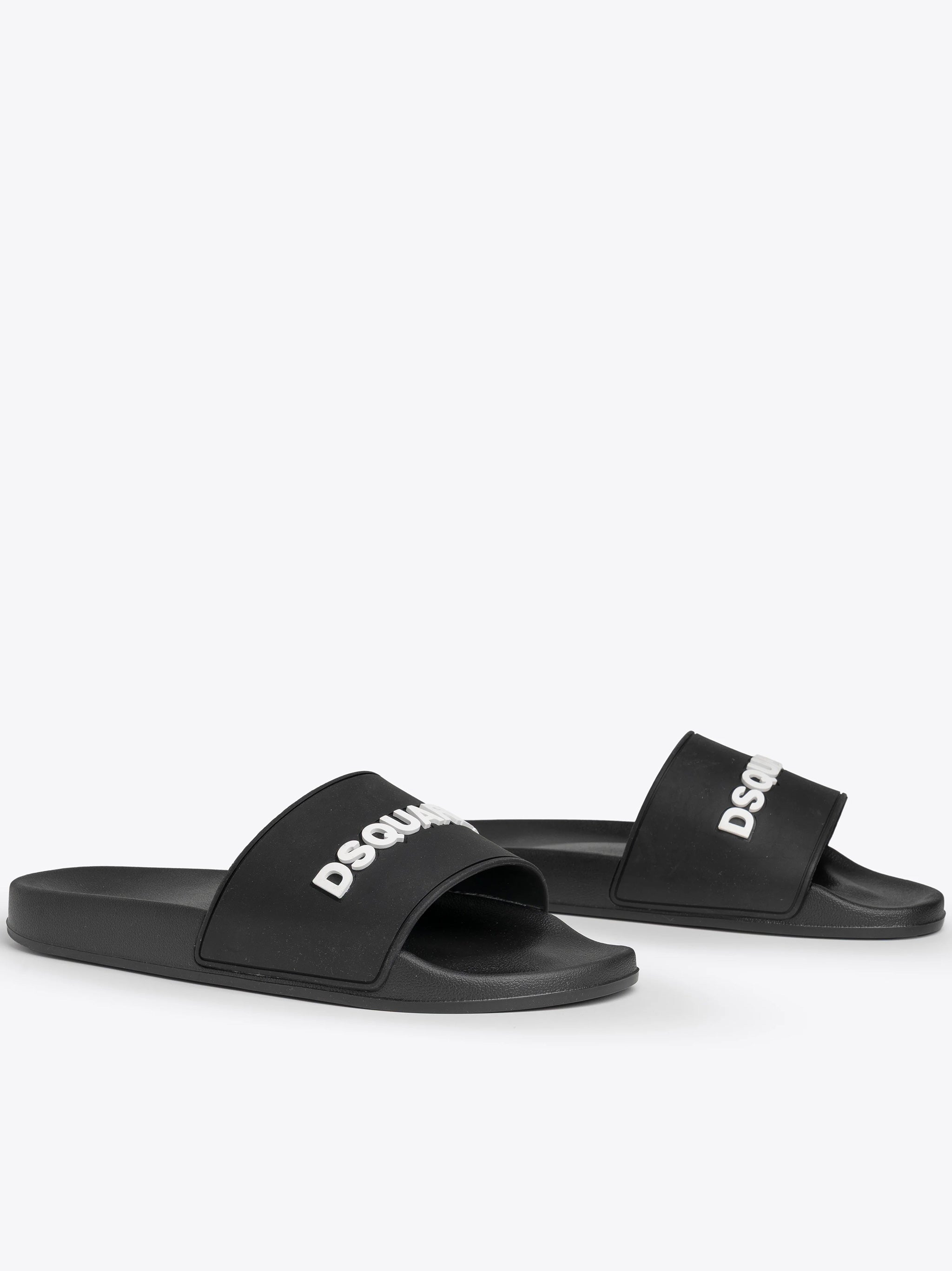 Flat Sandals Black Polyurethane | Calzature