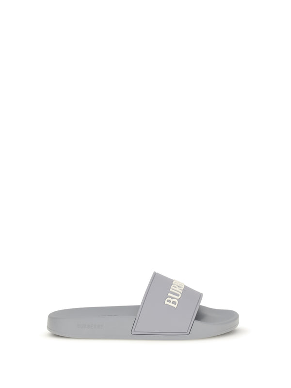 Burberry 100% Rubber slides in gray