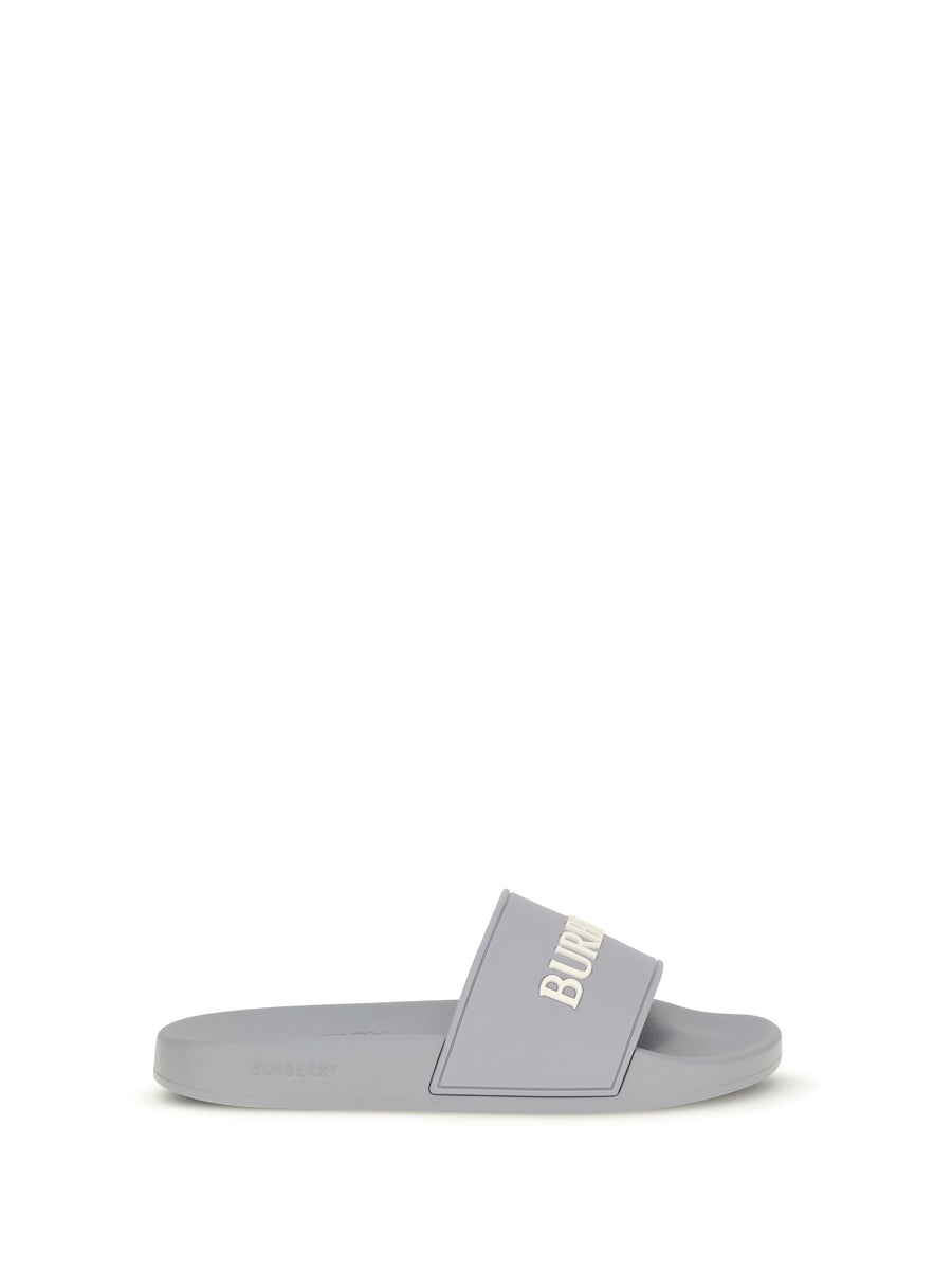 Burberry 100% Rubber slides in gray