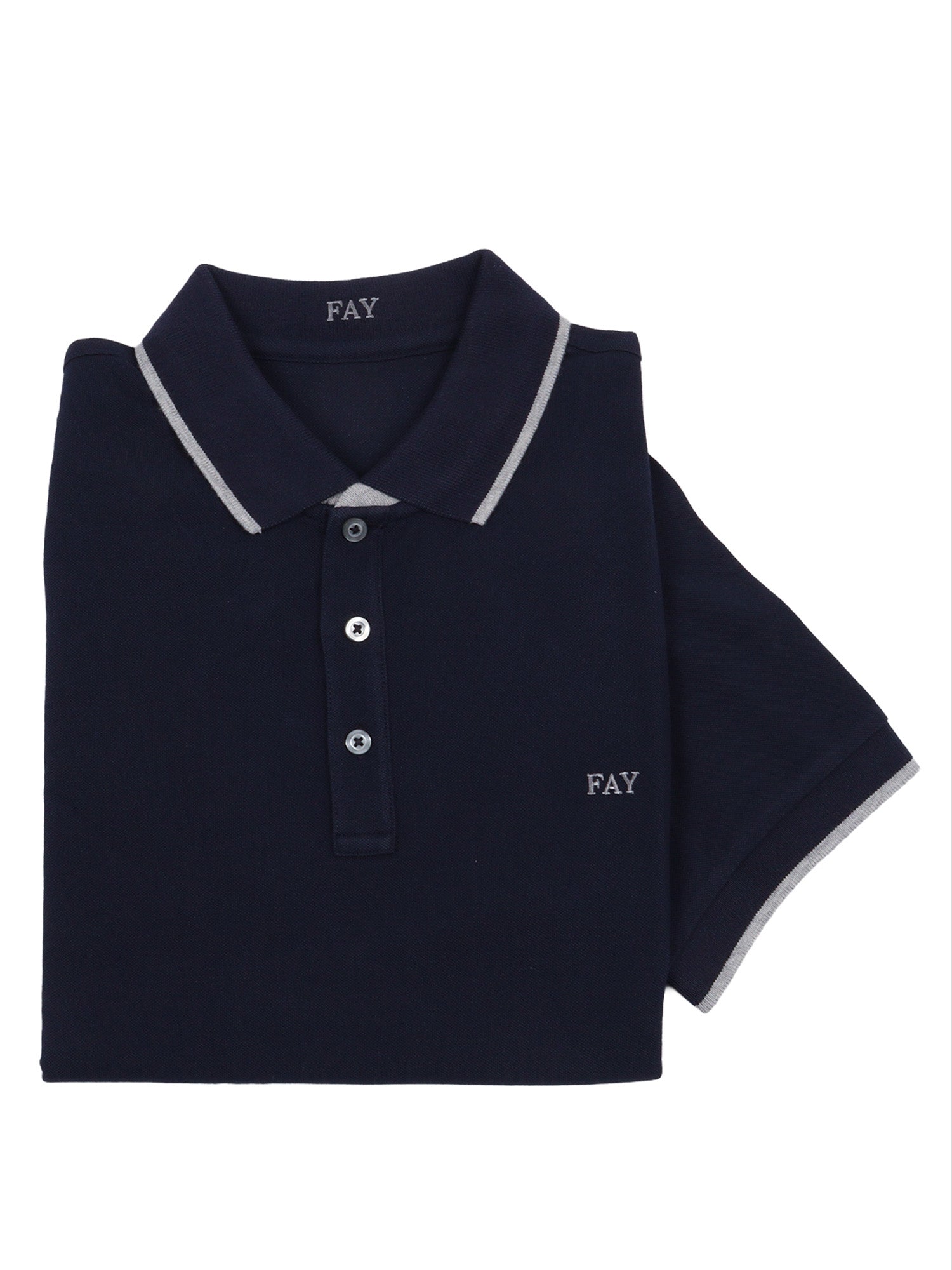 DB COLLAR PIQUET POLO Blue Cotton Elastane Shirt