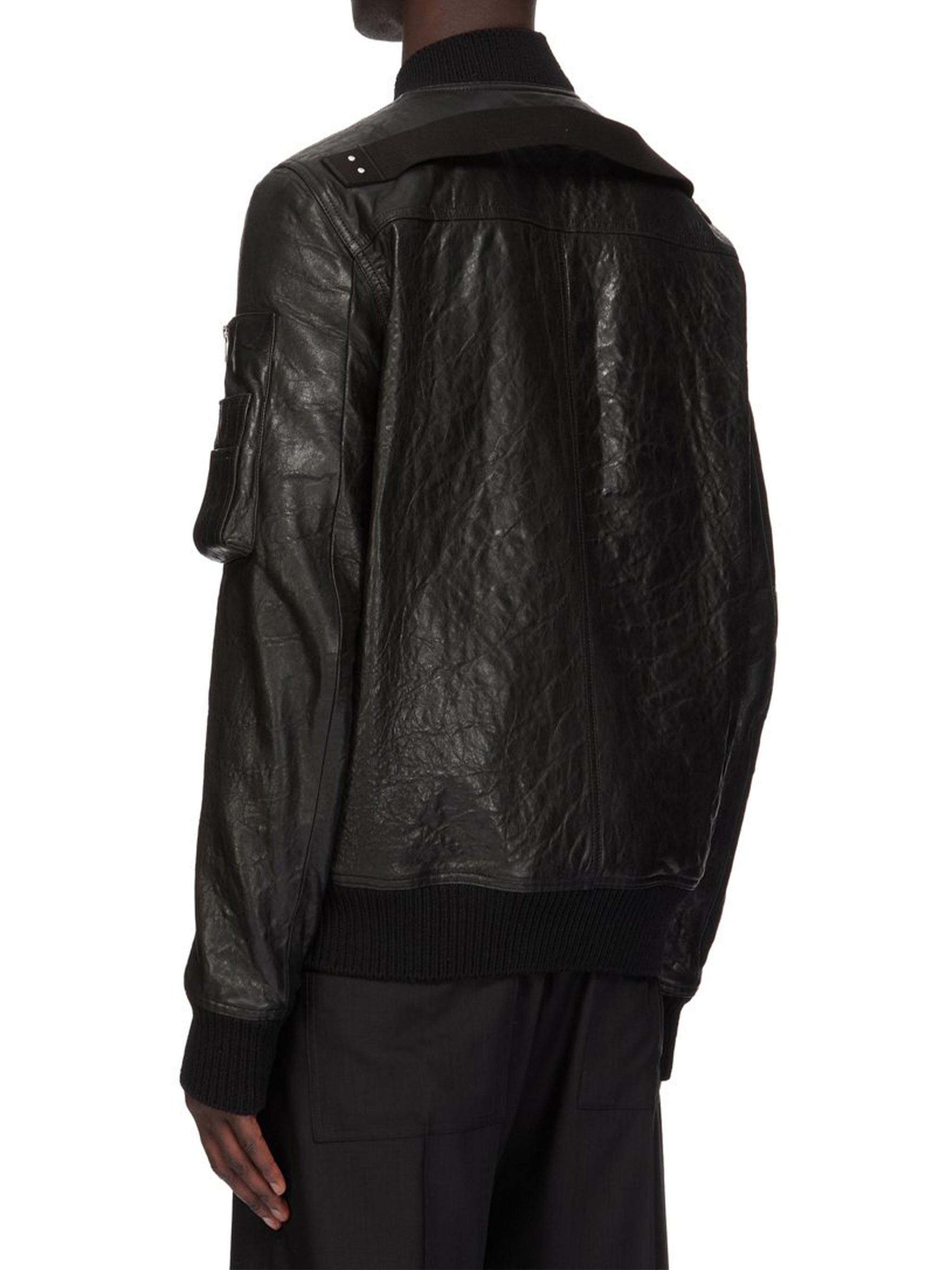 Bomber In Pelle Black Giacca