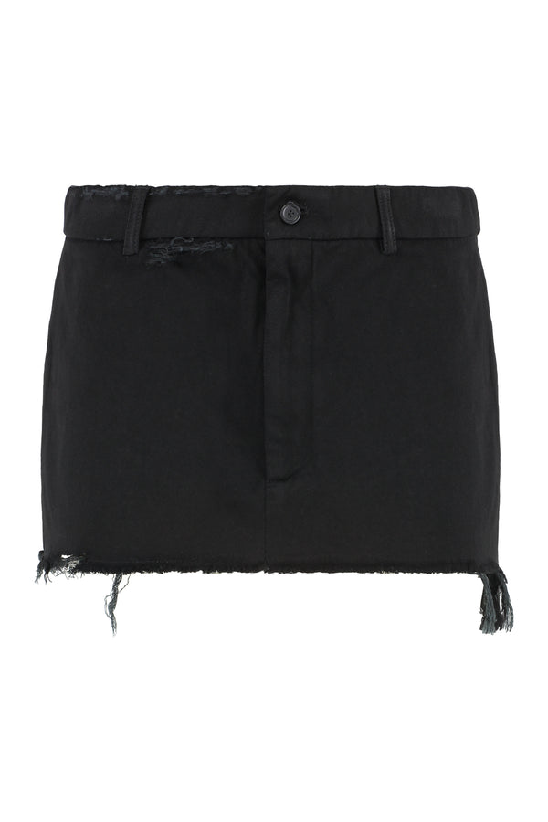 Wool Mini Skirt Black