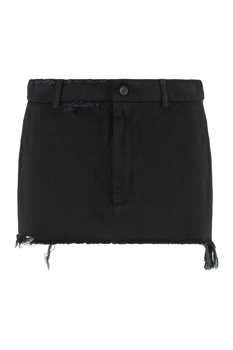 Wool Mini Skirt Black