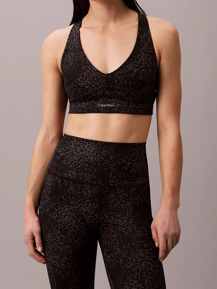 Soft Sport Med Support Bra Print Black Intimo