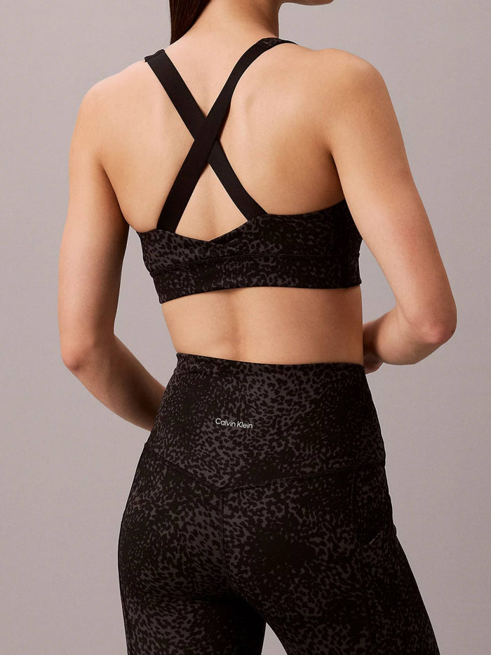 Soft Sport Med Support Bra Print Black Intimo