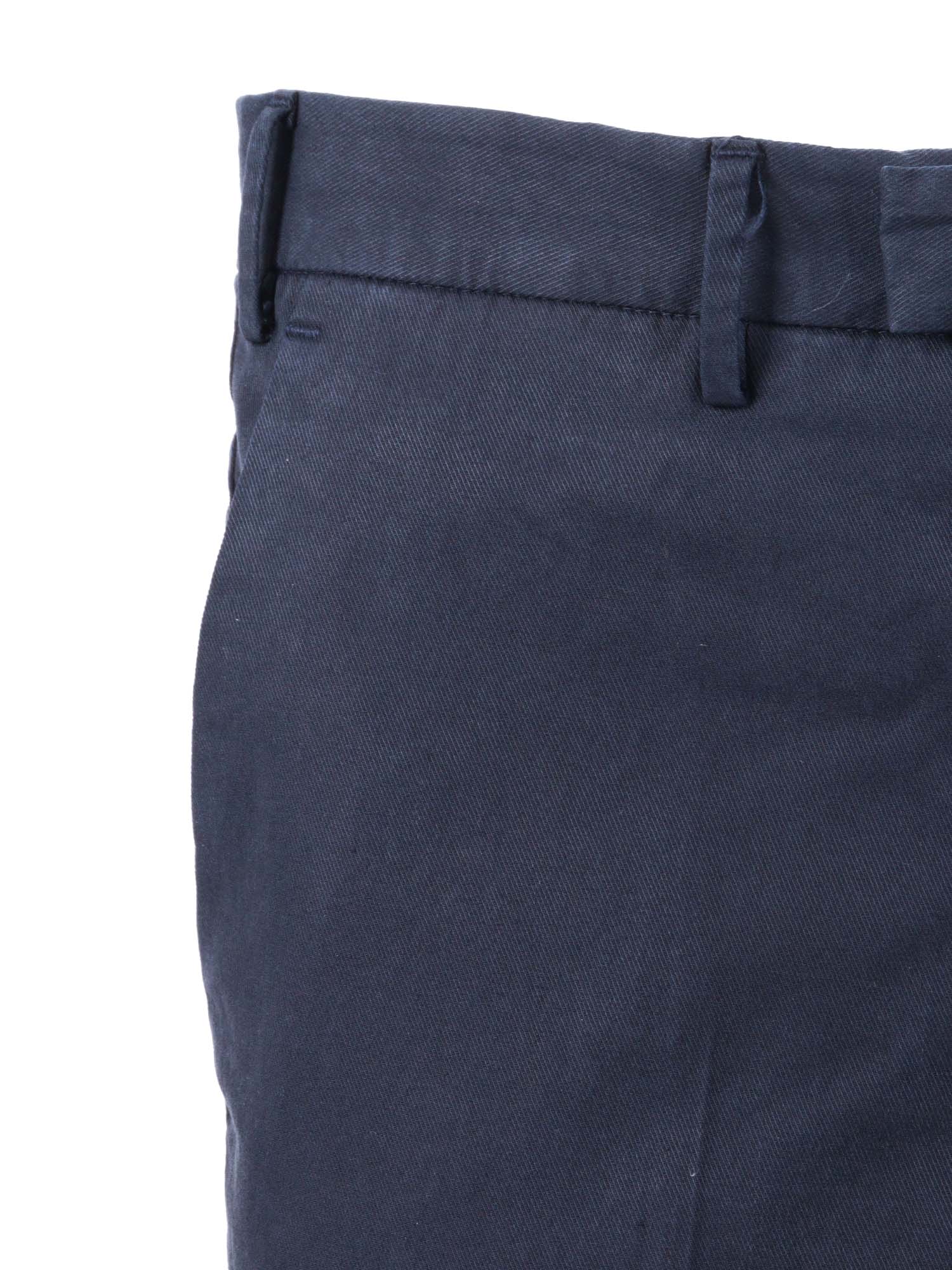 Master, Flat Front, Diagonal Pockets, Flap Back Finished B. Blue Lyocel Cotton Elastane Pant