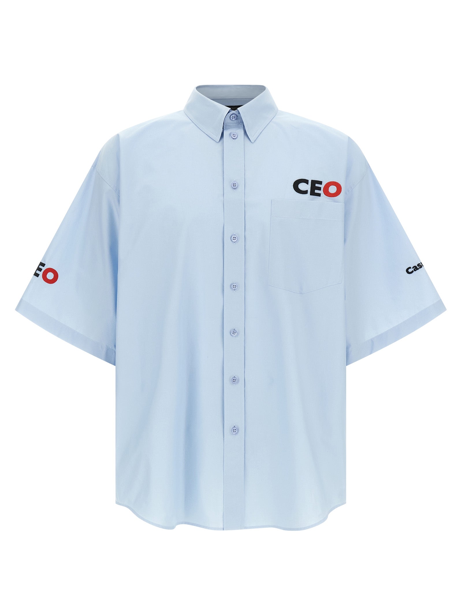 CEO Uniform Logo shirt Light Blue Cotton Shirt, Blouse