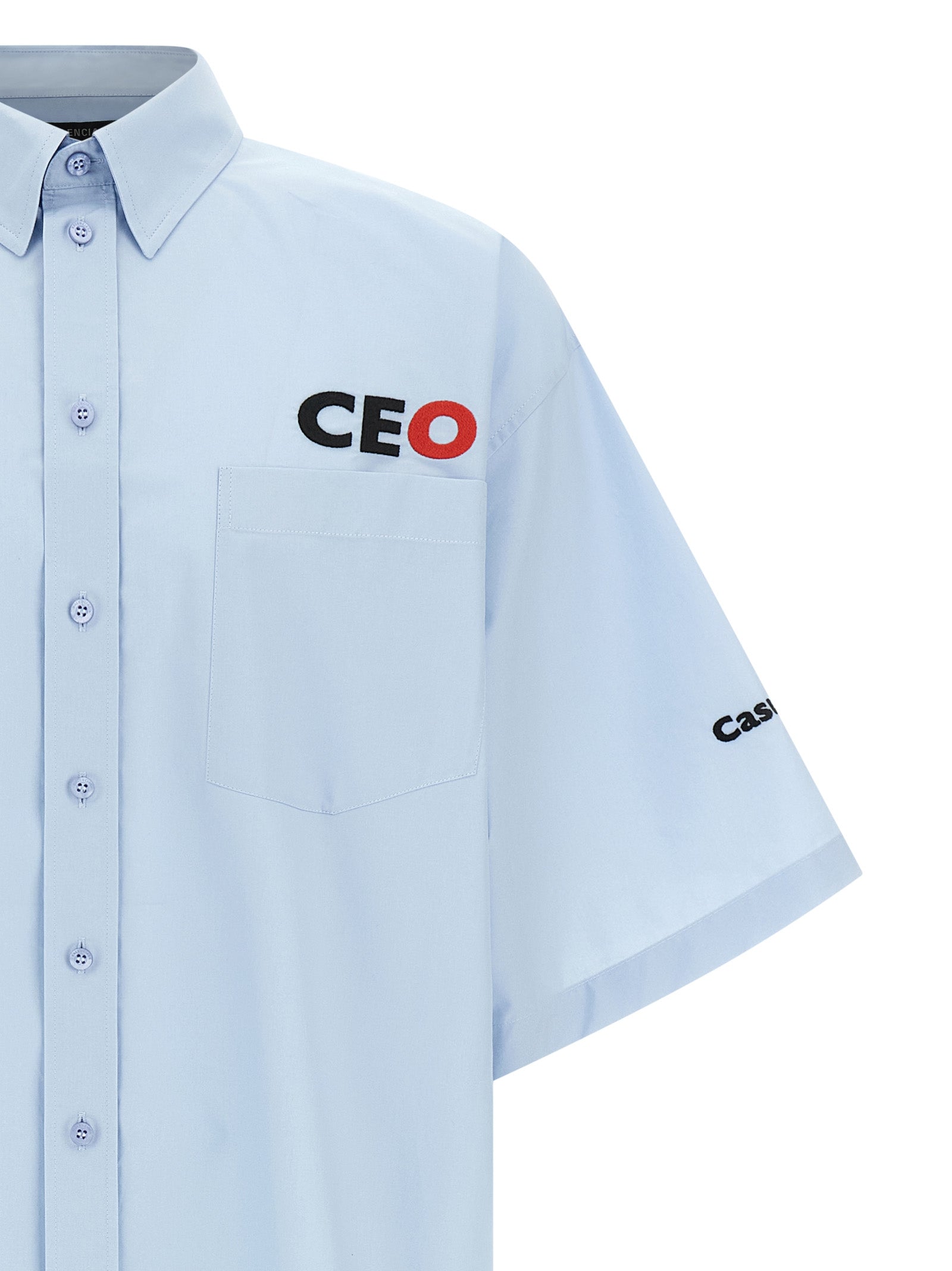 CEO Uniform Logo shirt Light Blue Cotton Shirt, Blouse