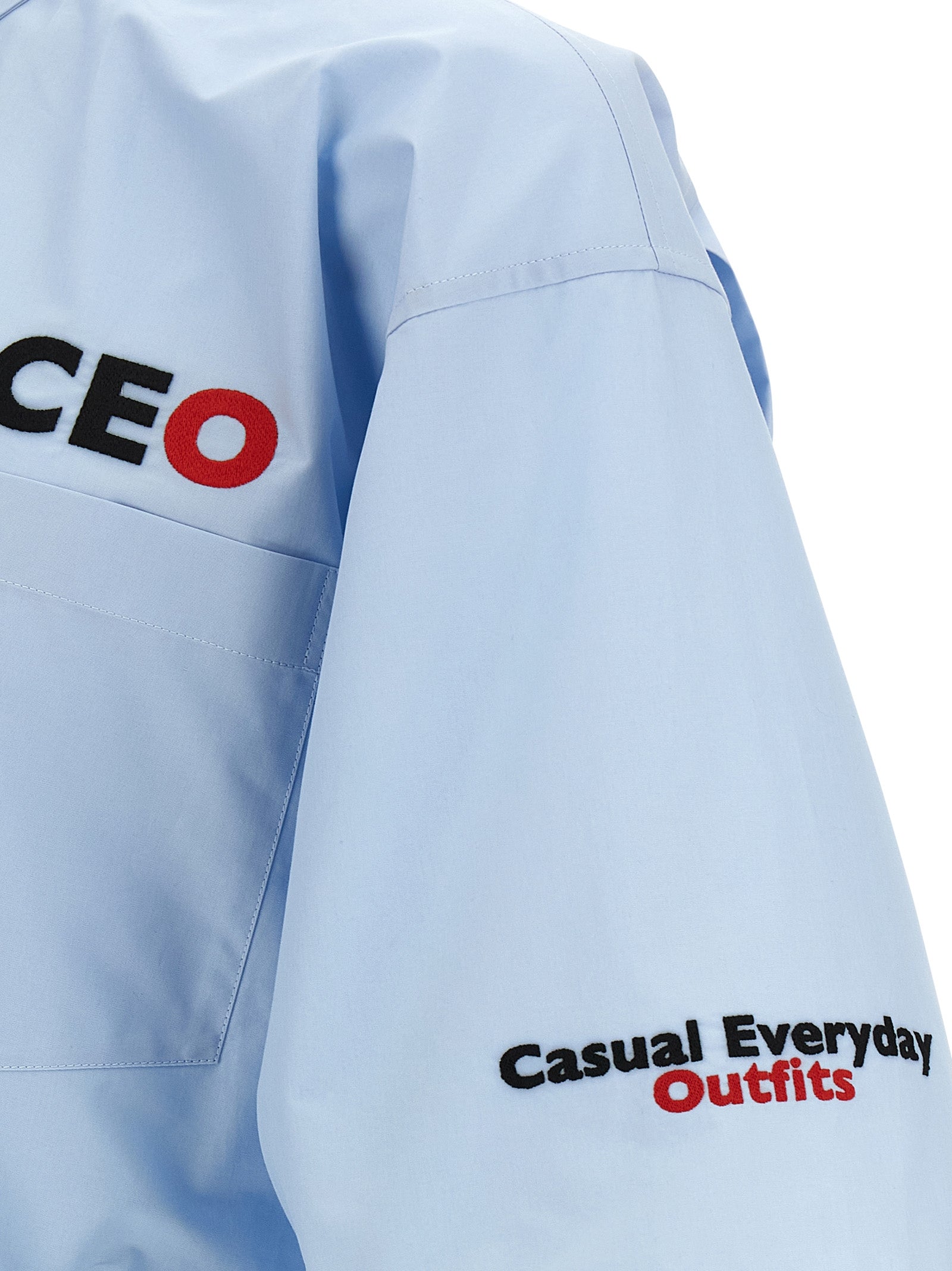 CEO Uniform Logo shirt Light Blue Cotton Shirt, Blouse