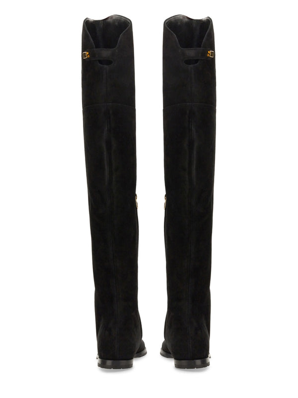 Stefania Boot Black Leather