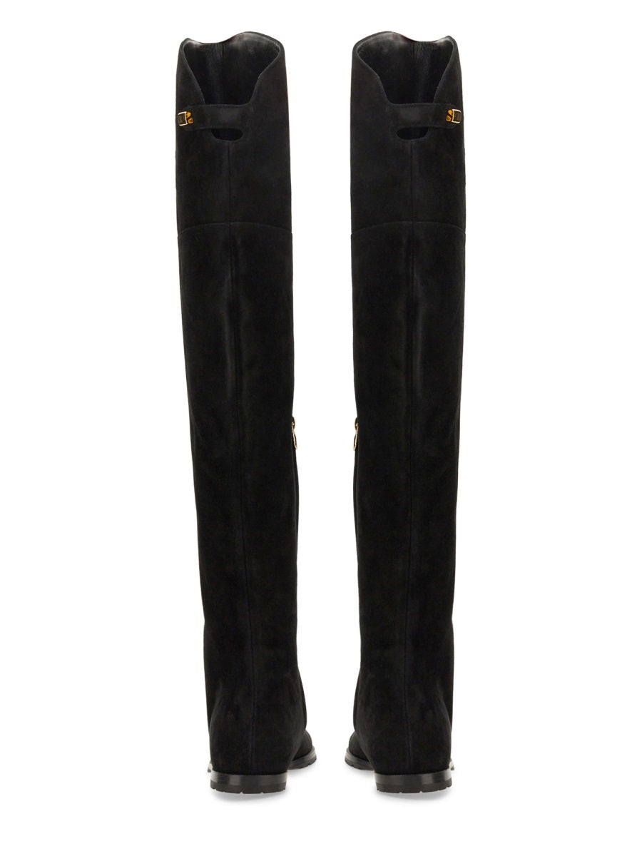 Stefania Boot Black Leather