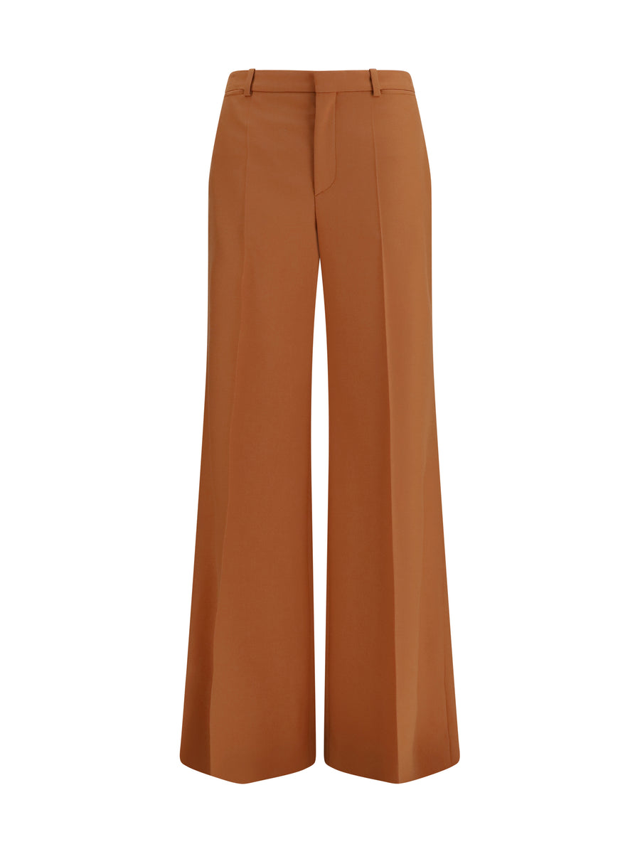 Chloé 100% Cotton trousers in brown