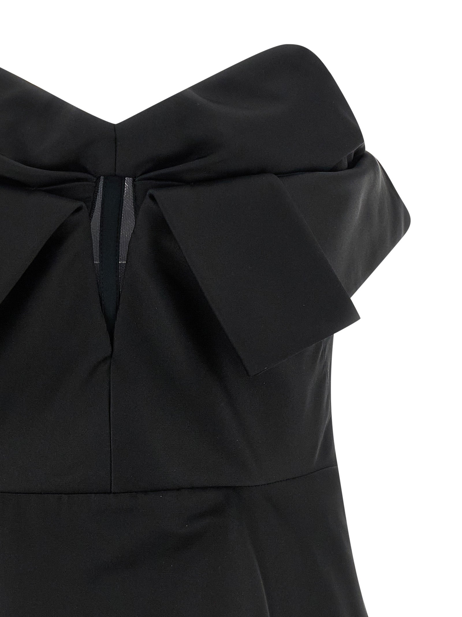 Bustier Top Black Polyester Tops