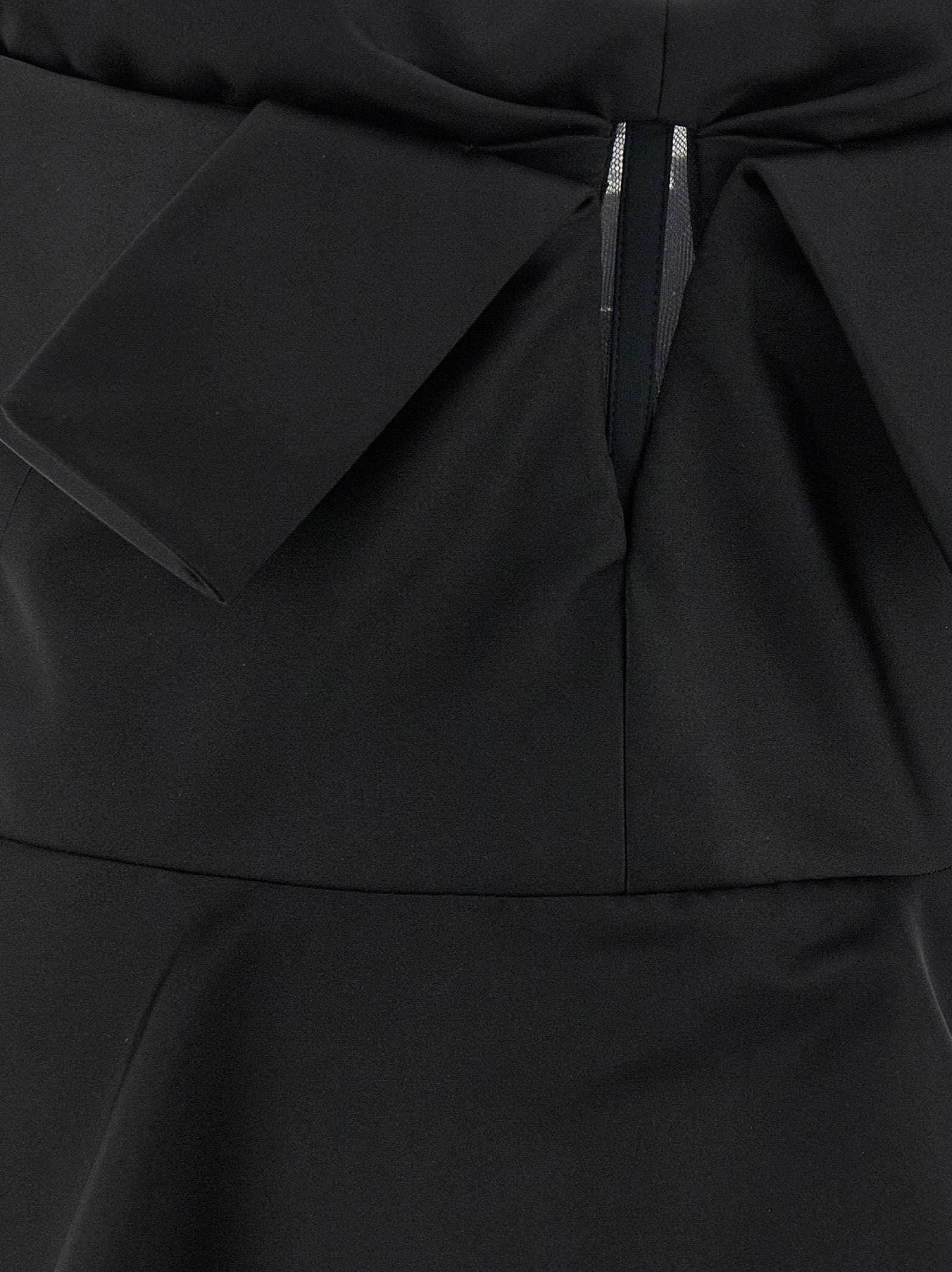 Bustier Top Black Polyester Tops