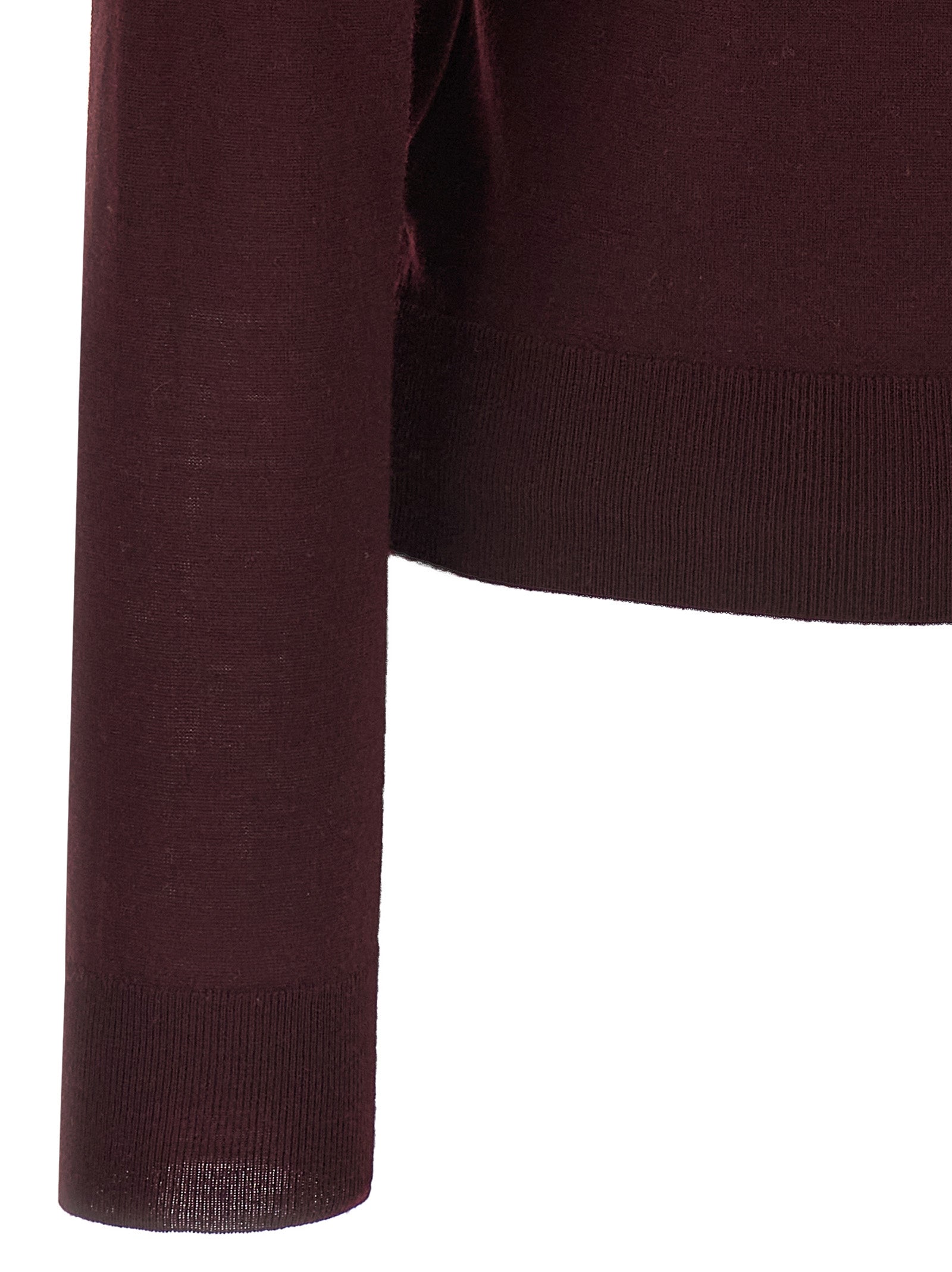 Wool sweater Bordeaux Virgin Sweater, Cardigans